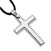 Nylon Cord Necklace, with Stainless Steel, Cross, original color Approx 15-20 Inch 