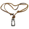 Peau de vache Zinc alliage collier, cuir de peau de vache, avec alliage de zinc, 2 fils, sans cadmium Environ 16-32 pouce, Vendu par brin