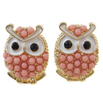 Resin Zinc Alloy Earring, with enamel, Animal, enamel 