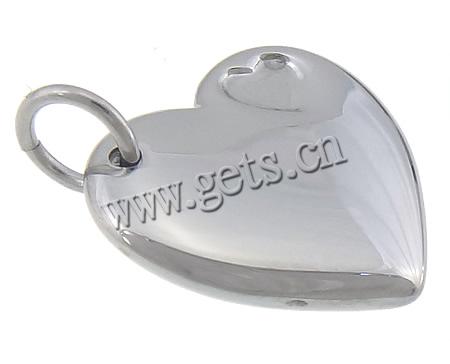 Stainless Steel Tag Charm, Heart, Customized, original color, 17.8x17.5x3.5mm, Hole:Approx 4.8mm, Sold By PC