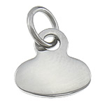 Stainless Steel Tag Charm, Customized, original color Approx 5mm [