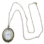 Watch Necklace, Zinc Alloy, Flat Round Approx 31 Inch 