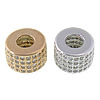 Cubic Zirconia Micro Pave Brass Beads, Tube, plated, micro pave cubic zirconia Approx 3.5mm 