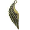 Wing Shaped Zinc Alloy Pendants, plated Approx 2mm 