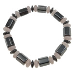 Edelstein Magnetische Armbänder, Magnetische Hämatit, mit Edelstein, Grade A, 8x10mm, Länge:7.5 ZollInch, verkauft von Strang