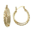 Brass Hoop Earring, plated 