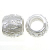 Sterling Silver European Beads, 925 Sterling Silver, Drum, plated, with flower pattern & without troll Approx 5mm 