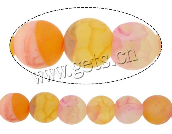 Natural Effloresce Agate Beads, Round, more sizes for choice, multi-colored, Hole:Approx 0.8-1.2mm, Length:Approx 14 Inch, Sold By Strand