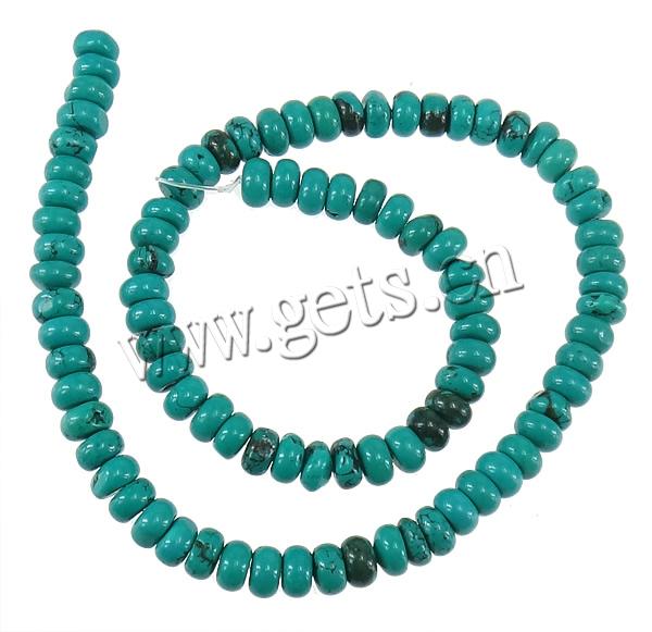 Perles naturelles Sinkiang Turquoise, Turquoise de Sinkiang, rondelle, multiple tailles pour le choix, bleu, Trou:Environ 1.5mm, Longueur:Environ 16 pouce, Vendu par brin