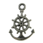 Zinc Alloy Ship Wheel & Anchor Pendentif, alliage de zinc, roue de bateau, Plaquage normal, plus de couleurs à choisir Environ 3.5mm, Environ Vendu par kg