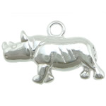 Pendentifs animaux en argent, argent sterling 925, Rhinocéros, Placage, plus de couleurs à choisir Vendu par PC