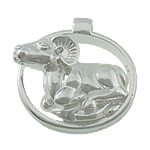 Pendentifs animaux en argent, argent sterling 925, mouton, Placage, plus de couleurs à choisir Environ 4mm, Vendu par PC