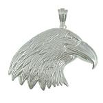 Pendentifs animaux en argent, argent sterling 925, aigle, Placage, plus de couleurs à choisir Environ 9mm, Vendu par PC