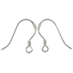 Sterling Silver Hook Earwire, 925 Sterling Silver, plated Approx 1.5mm 