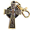 Keychain Watch, Zinc Alloy, Cross, antique bronze color plated, cadmium free 