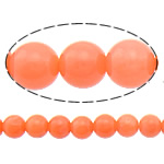 Perles en corail naturel, Rond, orange rougeâtre, Niveau AA, 3mm Environ 0.5mm Environ 15 pouce, Environ Vendu par brin