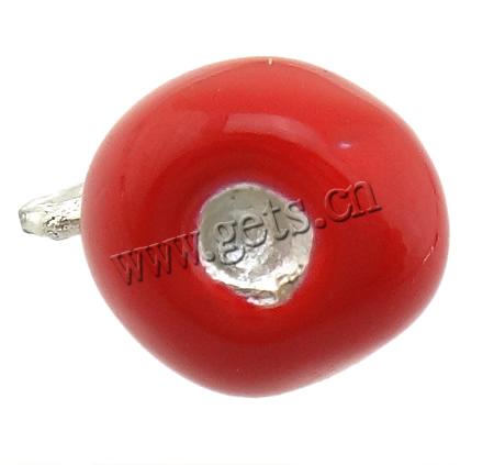 Zinc Alloy Enamel Pendants, Apple, plated, more colors for choice, 13x15x11mm, Hole:Approx 2mm, Sold By PC