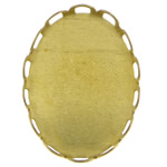 Brass Cabochon Settings, Flat Oval, plated Inner Approx 