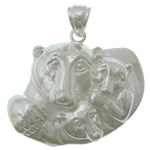 Pendentifs animaux en argent, argent sterling 925, ours, Placage, plus de couleurs à choisir Environ Vendu par PC