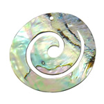 Abalone Shell Pendants, Flat Round, natural Approx 2mm 