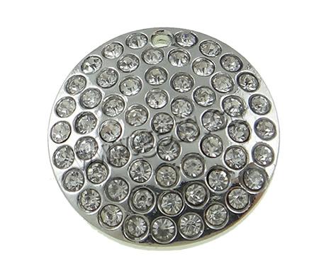 Zink Legierung Strass Anhänger, Zinklegierung, flache Runde, plattiert, Kundenindividuell & mit Strass, keine, frei von Nickel, Blei & Kadmium, Bohrung:ca. 1mm, verkauft von PC