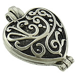 Zinc Alloy Locket Pendant, Heart, plated, hollow cadmium free Approx Inner Approx 