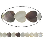 Perles de coquillage noir Lip, coquille noire, coeur, naturel Environ 1mm .7 pouce, Environ Vendu par brin