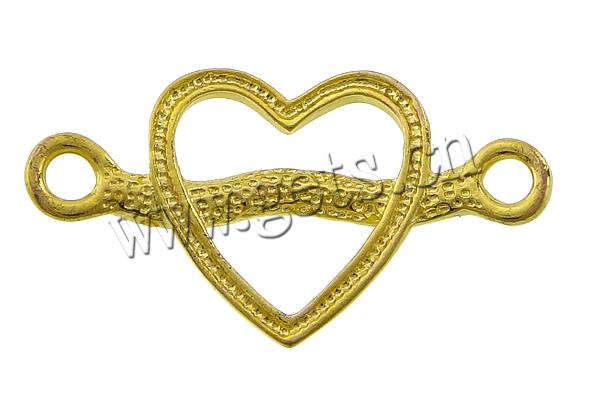 Conector de aleación de Zinc de diamantes de imitación, Corazón, chapado, Modificado para requisitos particulares & con diamantes de imitación & 1/1 aro, más colores para la opción, 34x19x3mm, agujero:aproximado 3mm, Vendido por UD