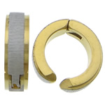 Edelstahl-Ohrclips, Edelstahl, Kreisring, goldfarben plattiert, originale Farbe, 4x13.8mm, verkauft von Paar