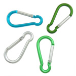 Aluminum Carabiner Key Ring, with Iron, plated 