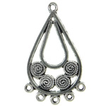 Zinc Alloy Chandelier Components, Teardrop, plated, 1/5 loop cadmium free Approx 1mm 