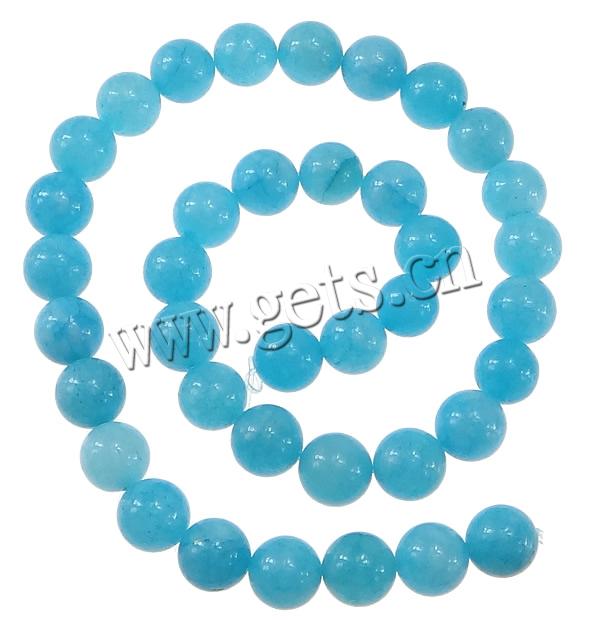 Dyed Jade Beads, Dyed Marble, Round, more sizes for choice, blue, Length:15 Inch, Sold By Strand