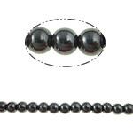 Perles hématite non-magnétique, hématite non magnétique, Rond, normes différentes pour le choix, noire, grade A Environ 0.5mm Environ 16 pouce, Vendu par brin