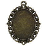 Zinc Alloy Pendant Cabochon Setting, Oval, plated Approx 2mm 