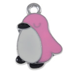 Zinc Alloy Animal Pendants, Penguin, platinum color plated, enamel nickel, lead & cadmium free Approx 2.5mm 