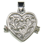 Brass Locket Pendants, Heart, plated Approx Inner Approx 