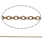 Brass Coated Iron Chain, with Brass, oval chain nickel, lead & cadmium free 