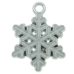 Pendentifs de Noël en alliage de zinc, flocon de neige, Placage de couleur platine, émail, plus de couleurs à choisir, protéger l'environnement, sans nickel, plomb et cadmium Environ 2mm, Vendu par PC