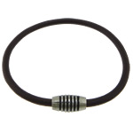 Bracelets de cuir de vachette, cuir de peau de vache, acier inoxydable 316 fermoir magnétique, longueur différente pour le choix, plus de couleurs à choisir, 4mm, Vendu par brin