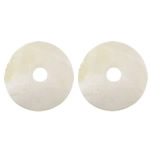 Perles en coquillage blanc naturel, coquille blanche, beignet, grand trou Environ 8mm, Vendu par PC