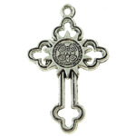 Zinc Alloy Cross Pendants, plated nickel, lead & cadmium free Approx 2.5mm 