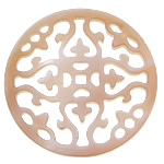 coquille rose cabochon, Plat rond, dos plat Vendu par PC