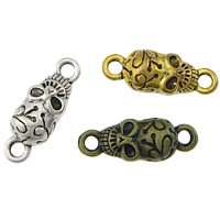 Zinc Alloy Charm Connector, Skull, 1/1 loop cadmium free Approx 3mm 