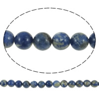 Perles en sodalite, Rond, multiple tailles pour le choix pouce, Vendu par brin