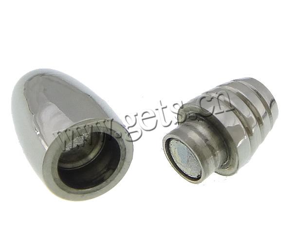 Fermeture magnétique en acier inoxydable rond, ovale, Placage, Personnalisé, plus de couleurs à choisir, 19x7mm, Trou:Environ 2mm, Vendu par PC