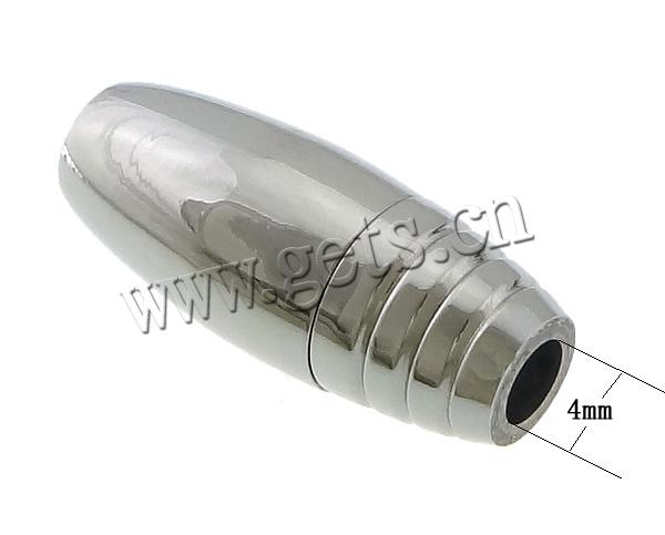 Fermeture magnétique en acier inoxydable rond, ovale, Placage, Personnalisé, plus de couleurs à choisir, 19x9mm, Trou:Environ 4mm, Vendu par PC