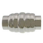 Cierre magnético redondo de acero inoxidable, Tubo, chapado, más colores para la opción, 17x7mm, agujero:aproximado 2mm, Vendido por UD