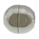 Runder Edelstahl Magnetverschluss, oval, plattiert, Kundenindividuell, keine, 13x13mm, Bohrung:ca. 5mm, verkauft von PC