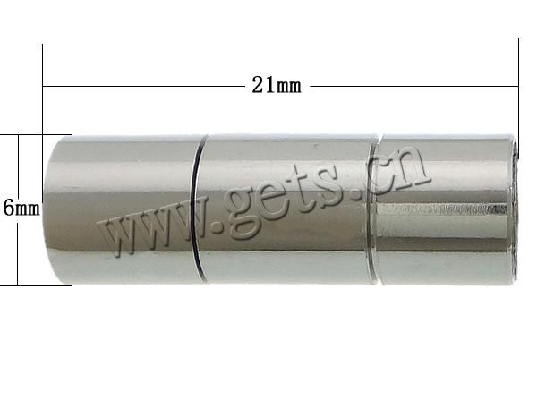 Edelstahl Bajonettverschluss, Zylinder, plattiert, Kundenindividuell, keine, 21x6mm, Bohrung:ca. 5mm, verkauft von PC