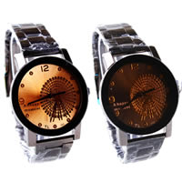 Men Wrist Watch, Zinc Alloy, with Glass, plumbum black color plated cadmium free, 40mm, 20mm Approx 9 Inch 